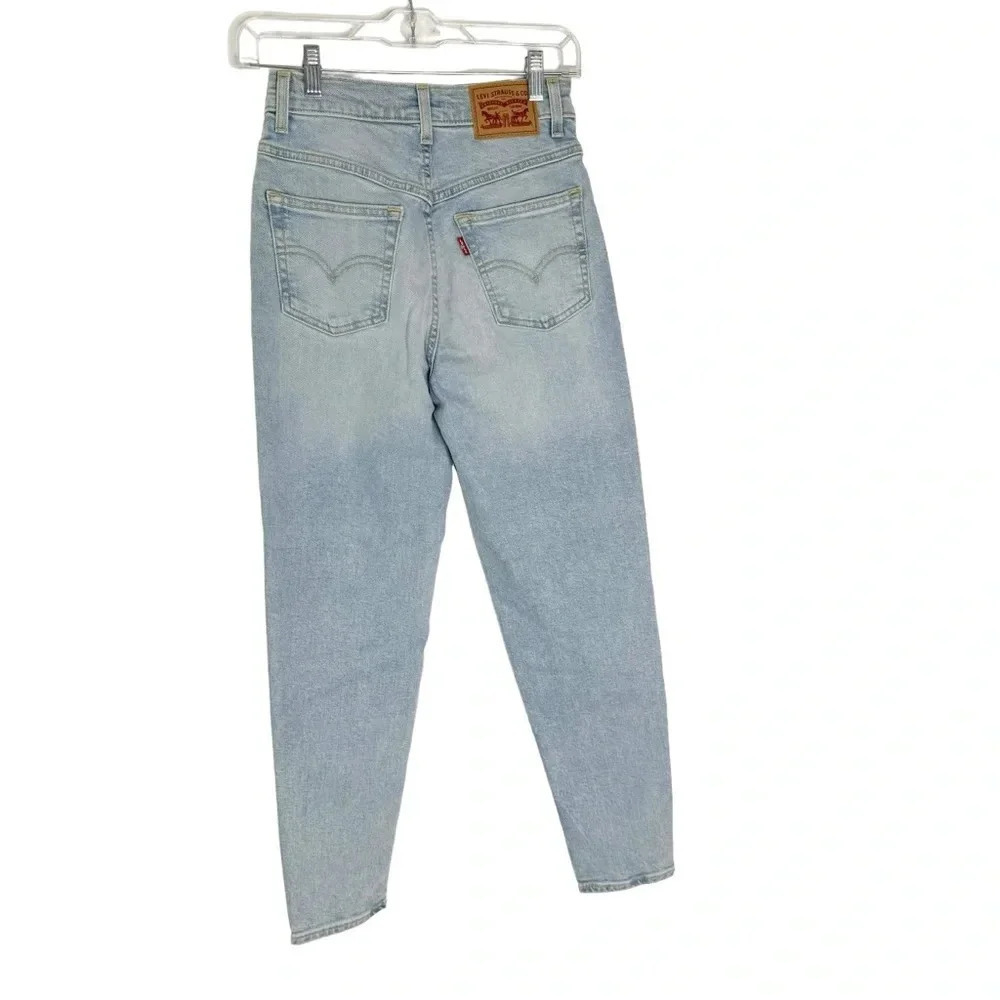 Levi’s Y2K Jewel Studded High Waisted Mom Jeans Light Wash Denim Size 24 - Picture 6 of 16
